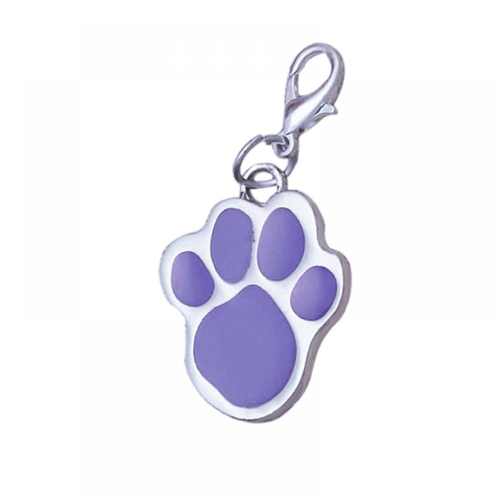 80% Offres Spéciales! Collier à breloques Anti-perte pour chien, chiot, chat, étiquette d'identification, pendentif, accessoires pour animaux de compagnie: Violet