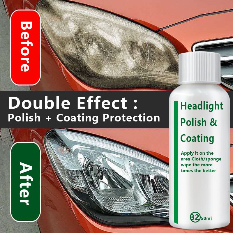 Lampe regummiering agent glitter auto polish len restaurering bil lygte restaurer kit bil lygte reparation væske