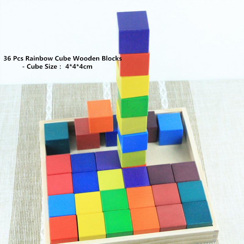 Dropshipping 12 pz Arcobaleno Blocchi Semicerchio piolo Bambola Giocattoli di Legno Colorato Blocchi di Costruzione Ad Arco del capretto di Legno pila di Alta Giocattoli