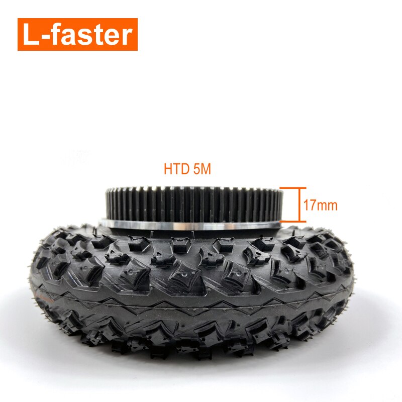 8 Inch Wheel Use 200x50 Inflated Off Road Tire With 5M Pulley 72 Teeth For Belt Drive Mountain Skateboard