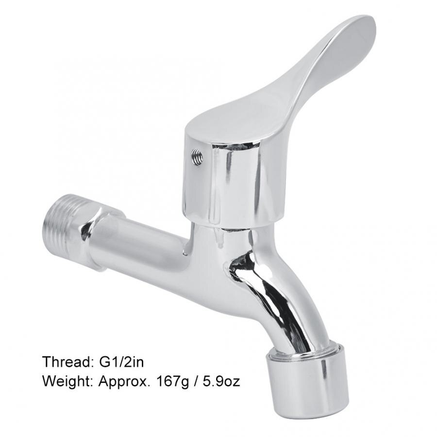 G1/2in Zinklegering Mooie Chrome Plated Huishoudelijke Kraan Water Tap Voor Thuis Badkamer Keuken