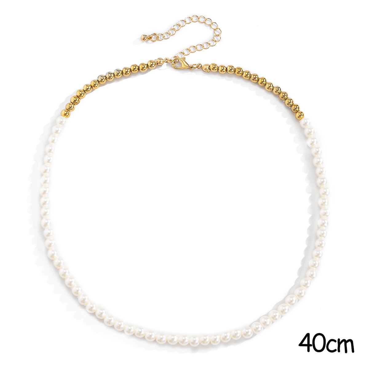 Ingesight. Z Koreaanse Elegante Imitatie Parel Choker Ketting Kraag Eenvoudige Minimalistische Sleutelbeen Ketting Kettingen Voor Vrouwen Sieraden: JS03873