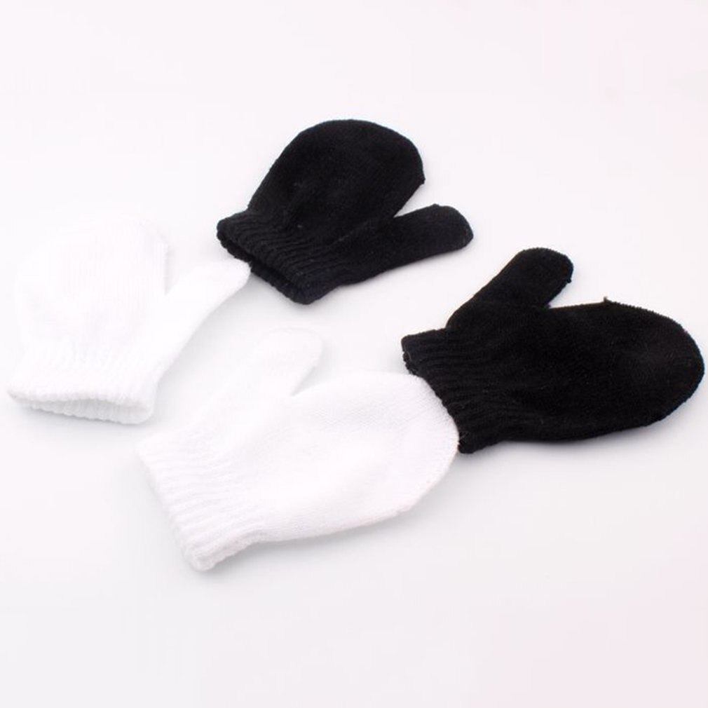 Guantes de invierno para niños, mitones de punto para recién nacidos, Niña y niño pequeño, guantes de invierno sólidos