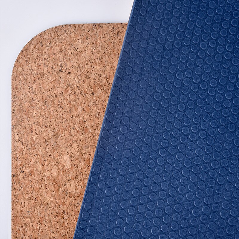 Alfombra de goma Natural de corcho de colores 6MM 183*61CM para Yoga, colchoneta de Fitness para hombres y mujeres, almohadilla de gimnasia para Pilates, estera deportiva para ejercicio