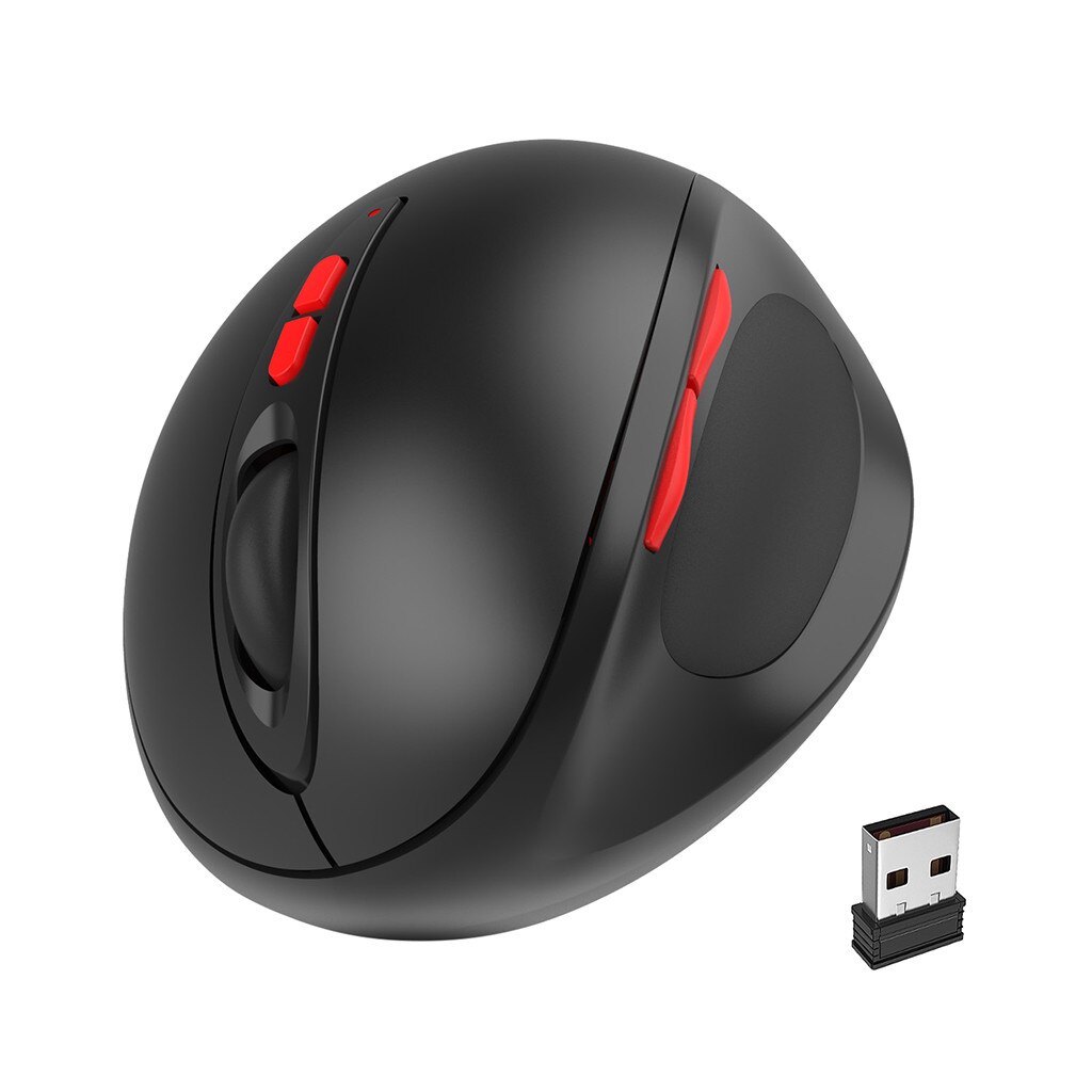 2.4G wireless USB receiver rechargeable 7-button adjustable DPI2400 mouse with vertical ergonomic USB plug and play