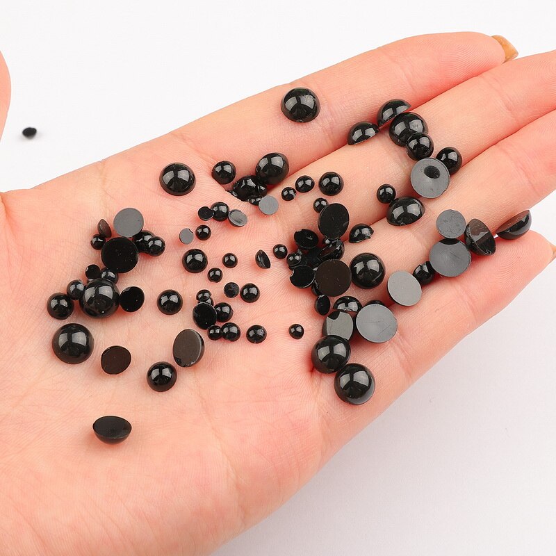 500 st 3-8mm svart plast säkerhetsögon för björndocka djur docka diy hantverk barn barn leksaker ögon tillbehör