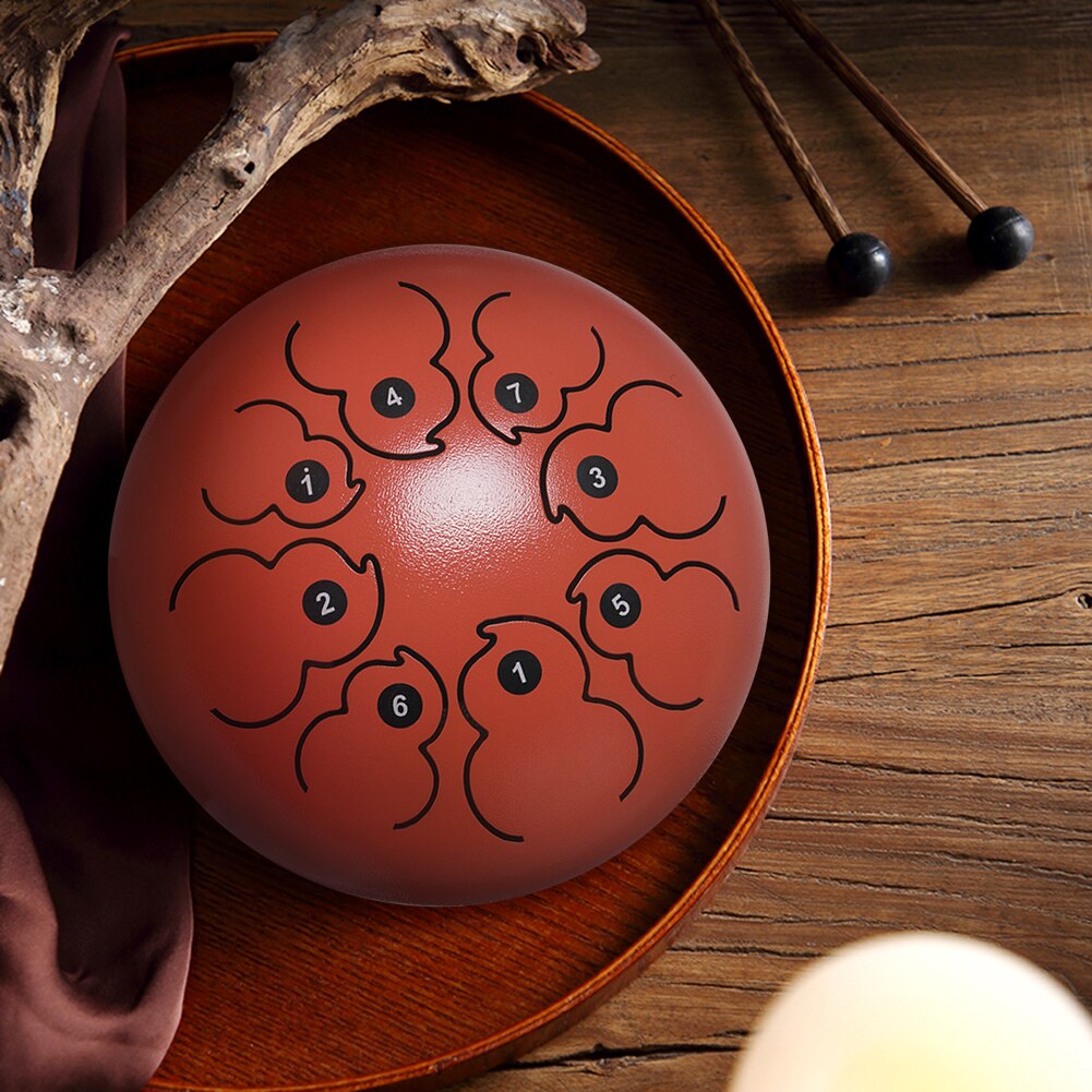 8 Inch 8-Tone Tong Drum Met Drumsticks Percussie Mini Stalen Sleutel Instrument Musical Plezierige Instrument Levert