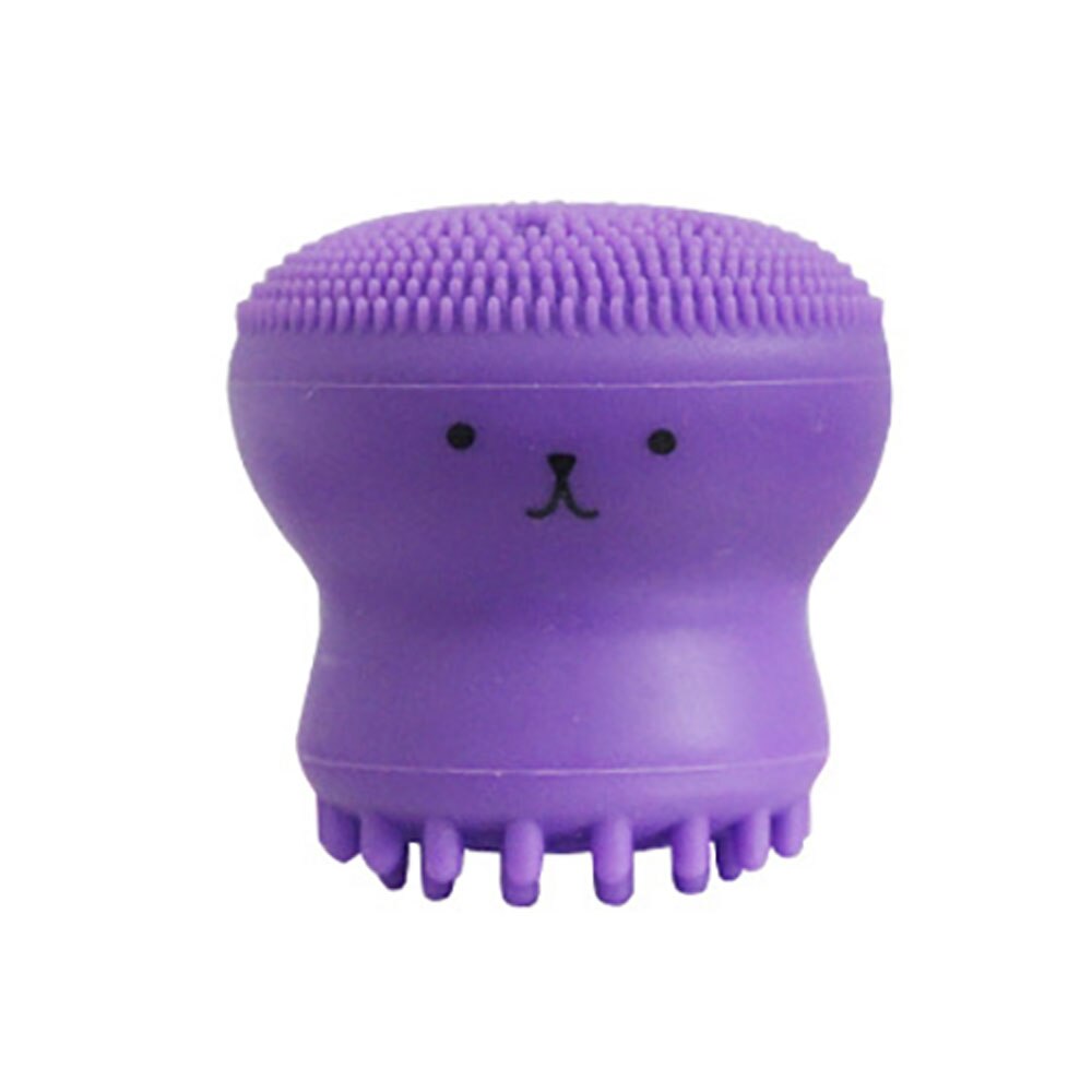 Ansigtsrensebørste ansigtsrenseværktøj shampoo børste massage ansigtsrens større svamp 4 farver: Lilla
