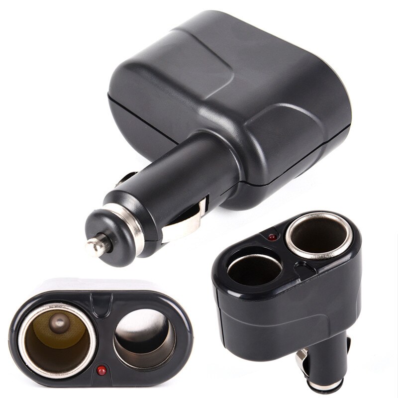 1 ud. 12V DC 2 vías adaptador de enchufe cargador de mechero de coche enchufe Splitter encendedor al por mayor