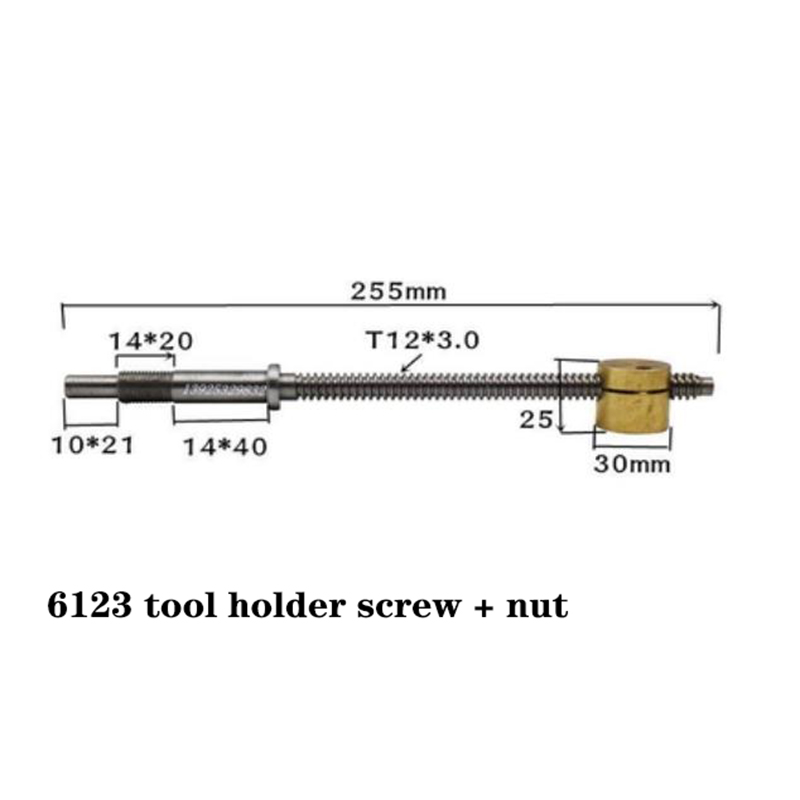 1 PC Lathe Screw Accessories Small And Medium Carriage Screw Nut L590MM/L620MM 6132 Tailstock Screw Copper Sleeve 245MM /255MM: D