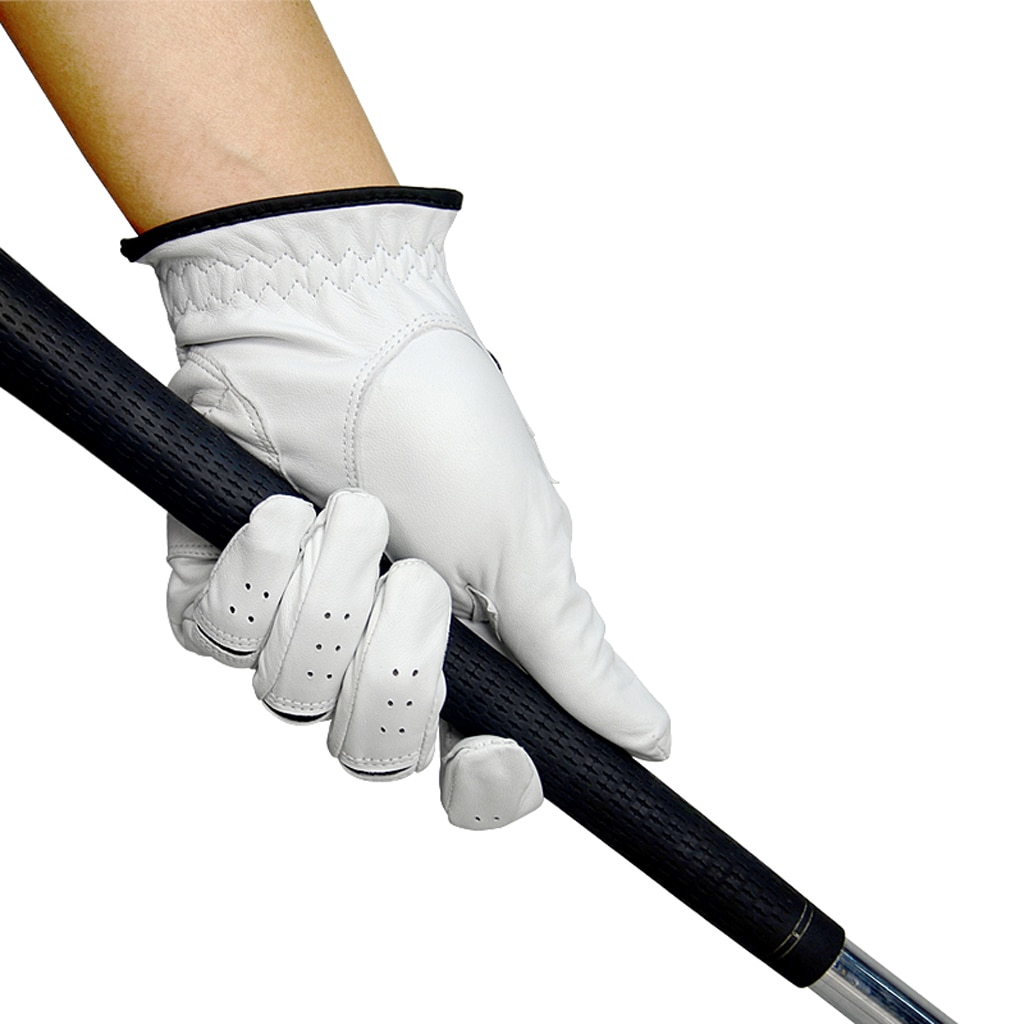Blød og høj styrke mænds venstrehånds golfhandske til udskiftning af højrehåndede golfspillere mod udskridning og åndbar