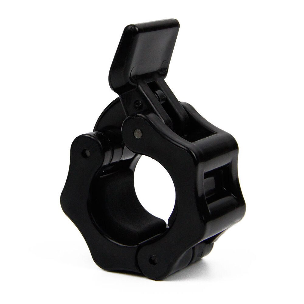1 par 50mm skivstång fjäderkrage stång fjäderkrage clips hantelklämma spinlocks gym fitness svart: 1 st