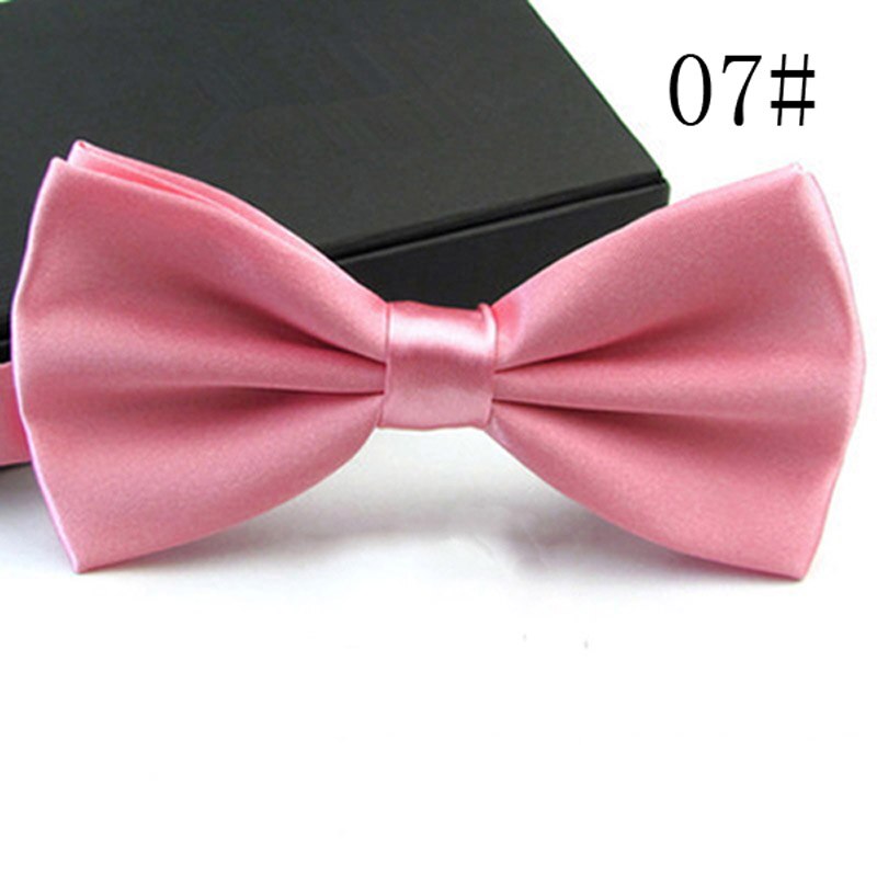 Clip-on jurk strik stropdas elegant gala gala satijn voorgestrikt chique heren bruiloft feest strik verstelbaar formeel: Donkerroze