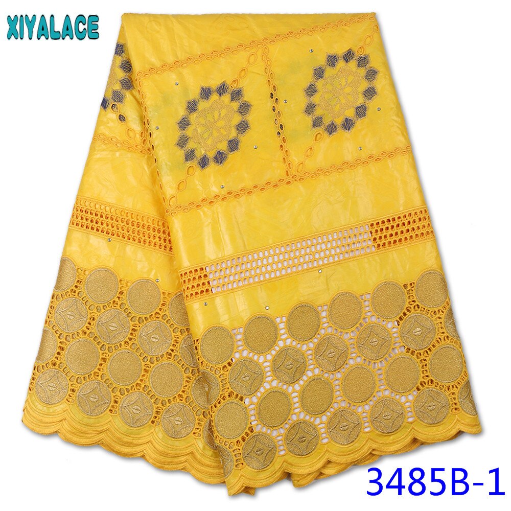 African Bazin Riche Getzner Dry Lace Stones Basin Fabric Senegal Bazin Brode with Stones for Women KS3485B