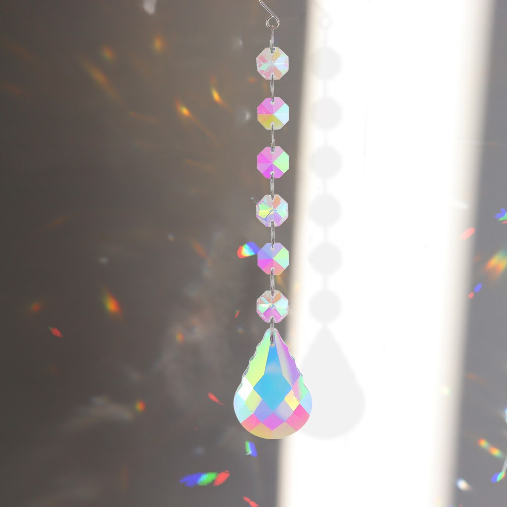 Prism Sun catcher Hanging Window Crystals Rainbow Sun Catcher Crystal Sun Catcher Summer Garden Decoration Windchimes Pendant: K