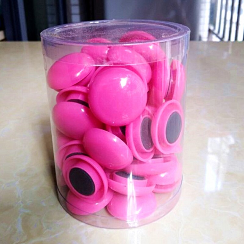 50 Pcs Magnetische Kopspijkers Punaises Plastic Kleur Kralen Koelkast Koelkast Stickers Whiteboard Schoolbord Deeltjesgrootte 32Mm: 50 Pcs-Pink