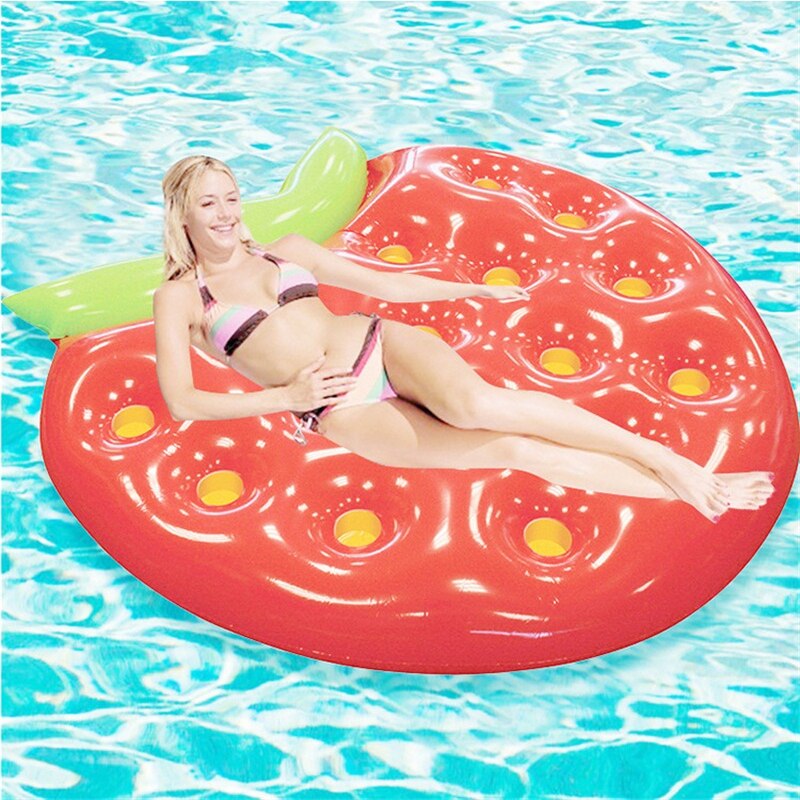 Summer Inflatable Lovely Pizza Shape Swim Pool Floats Raft Air Mattresses Swimming Fun Water Sports Beach Toy For Adult