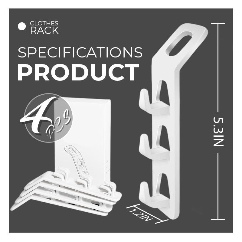 6 PCS Clothes Hanger Connector Hooks Mini Space Saving Cascading Hook Storage Rack Wardrobe Hanging Tool: Three hook 4pcs