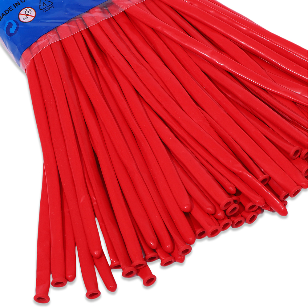 Kit de ballons magiques colorés, 100 pièces, longs ballons en Latex pour attacher des animaux, fête d'anniversaire, mariage, , jouets pour enfants,: Rouge