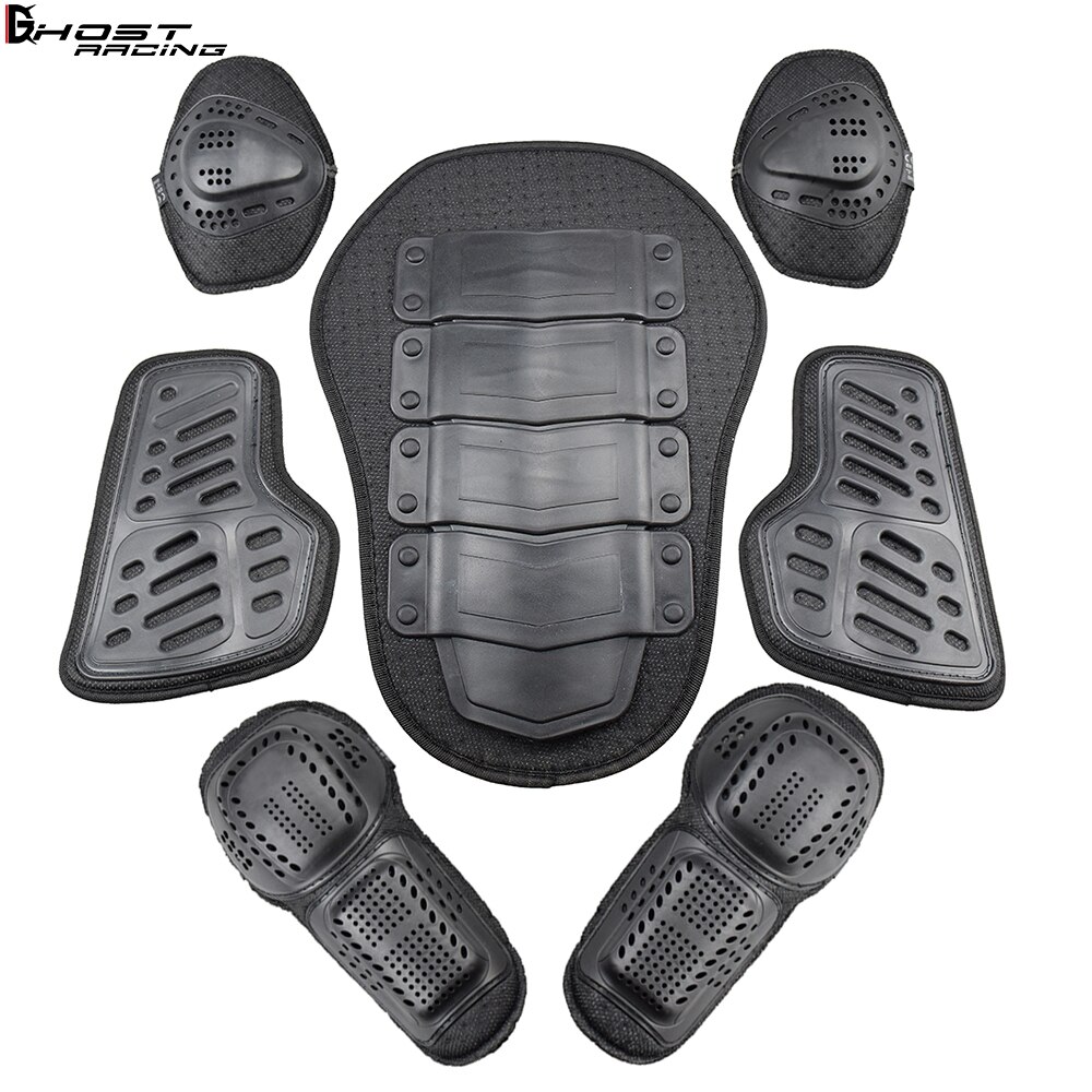 Motorcycle protective gear racing suit built-in anti-fall protective gear shoulder pad elbow, knee, back, chest,upgraded 7-piece