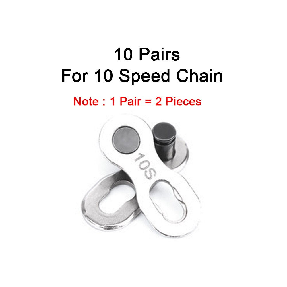 6/7/8/9/10/11 Speed Bicycle Chain Connector Lock Quick Link Master Bicycle Joint Cycling Parts Road Bike Magic Buckle: 20 PCS (10)s Chain
