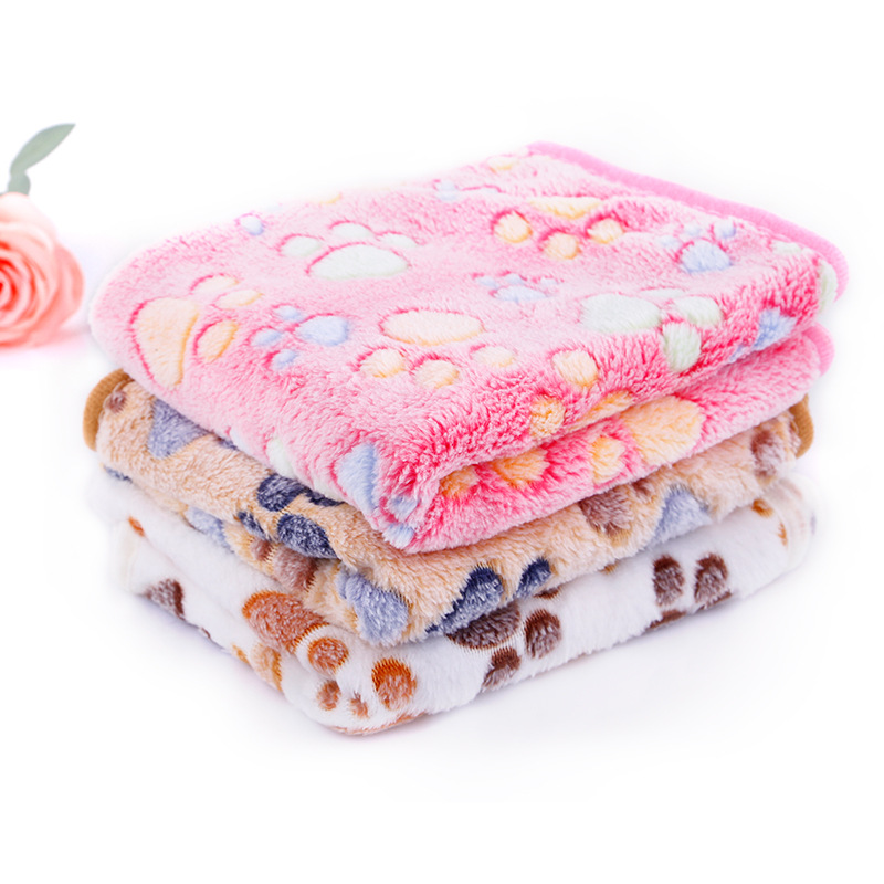 Warm Winter Pet Dog Bed Deken Coral Fleece Soft Touch Grote Maat Gedrukt Kat Slapen Quilt Matten Thuis Decoratie Huisdieren product