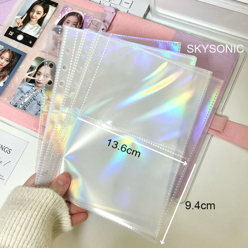 SKYSONIC A5 Binder Collect Book Plush Photo Album Agenda Kawaii Dog Postcards Ring Organizer DIY Refills Suppliers: Pink