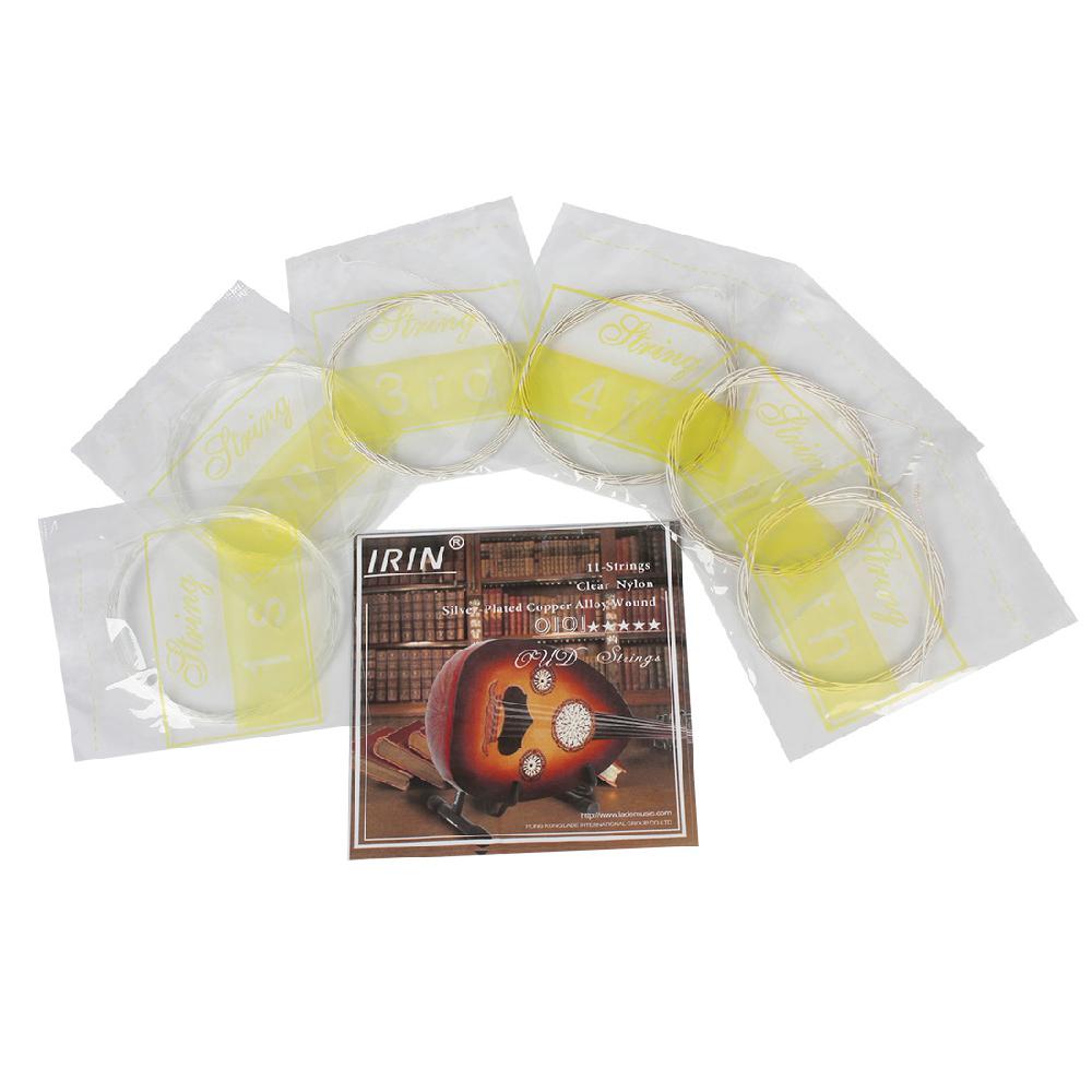 IRIN Udchenko Oud luth cordes 10/11/12 jeu de cordes Nylon Transparent et alliage de cuivre plaqué argent cordes enveloppées: 0101