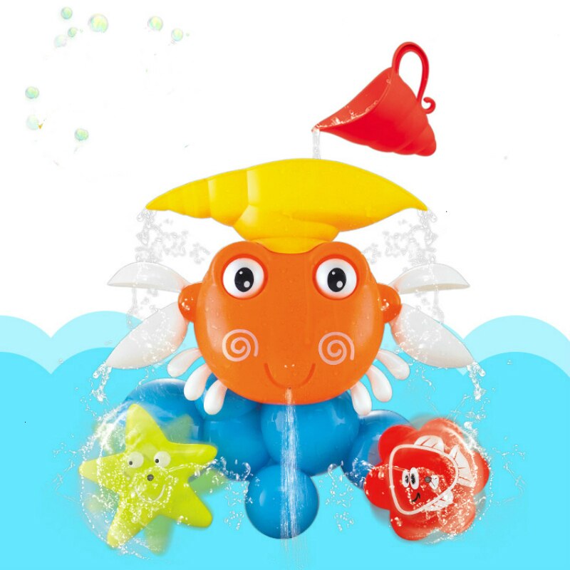 Mooie Vorm Baby Bad Krab Waterrad Spray Bad Speelgoed Pasgeboren Douche Verbeteren Intelligentie Water Speelgoed Makkelijk Te Spelen Baby Cadeau