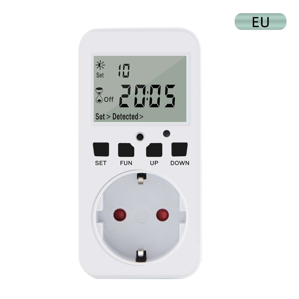 Multifunctionele Digitale Timer Socket Cyclus Programmeerbare Digitale Timer Stopcontact Schakelaar Met Uk/Us/Fr/Eu Plug 120V-60Hz 15A: Blauw