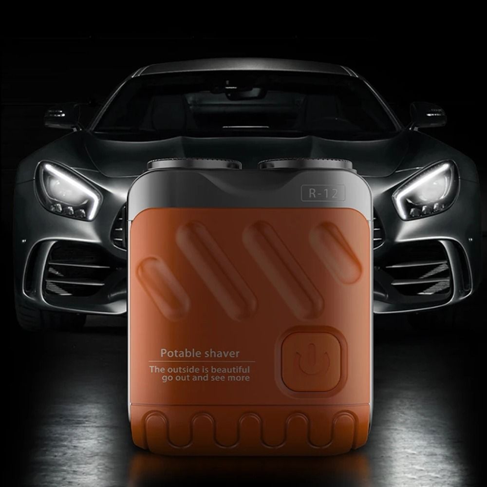 Mini Men's Electric Shaver Double Head Magnetic Portable Rotary Razor 9000 Revolutions Wet and Dry Shaving Beard Trimmer Dad