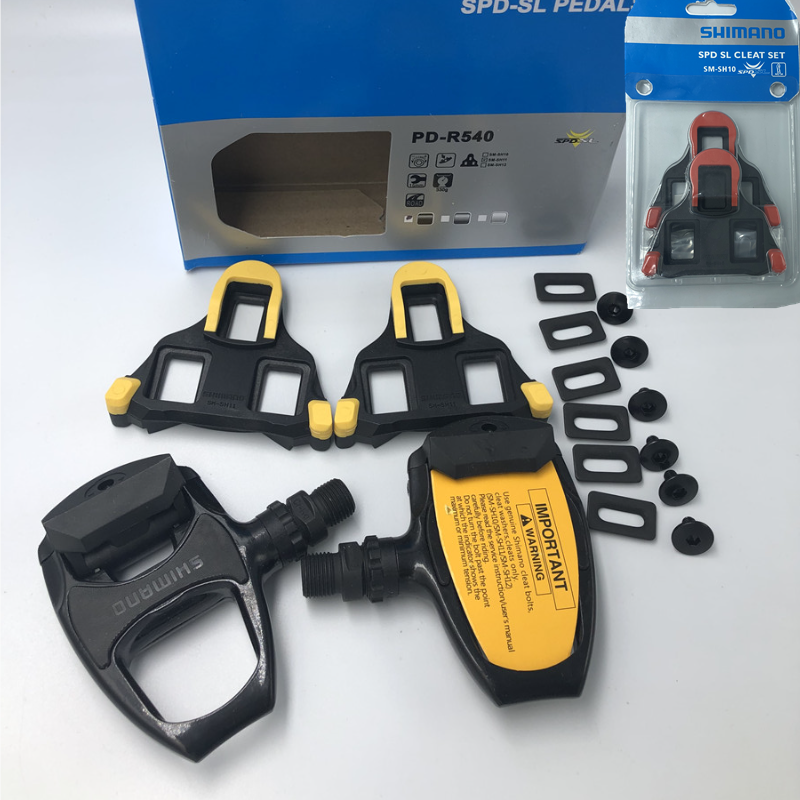 Pédales de vélo de route en carbone PD R7000/PD5800/R540/R550, autobloquant SPD avec 105 cales, SM-SH11: R540 one more sh10