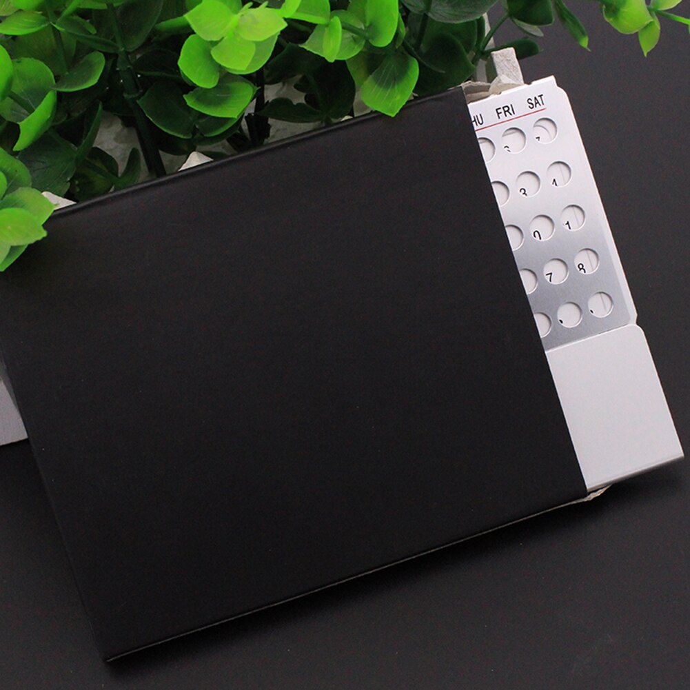 Adjustable Mini Ultra-thin Metal Desktop Calendar Super Perpetual Unique 100 Years English Room Decoration Calendars