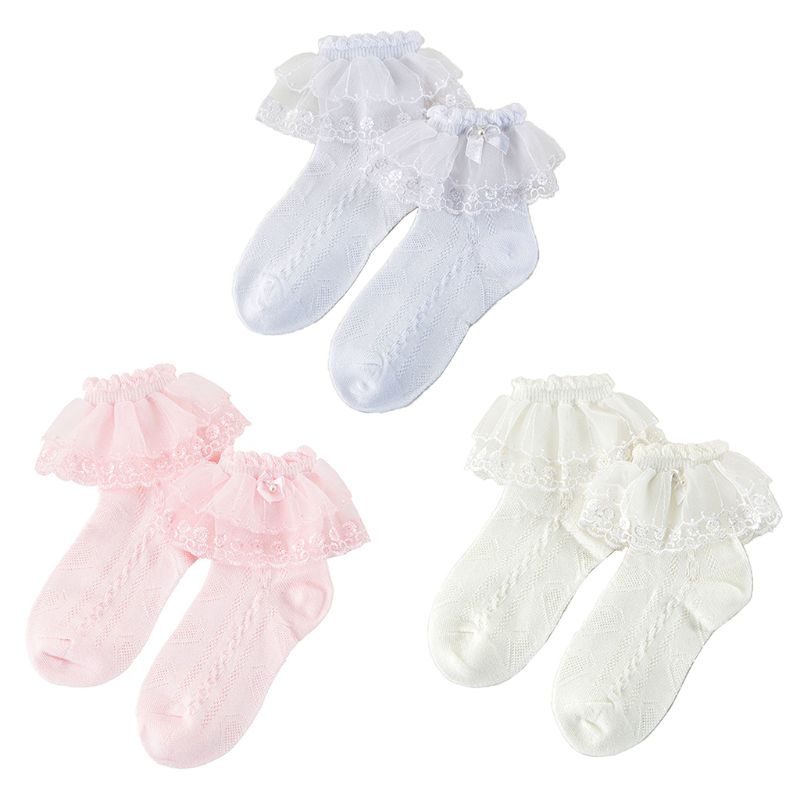 Frühling und Herbst Kinder Socken Dünne Mädchen Mesh Kurze Socke Schmetterling Spitze Atmungs Prinzessin Socken