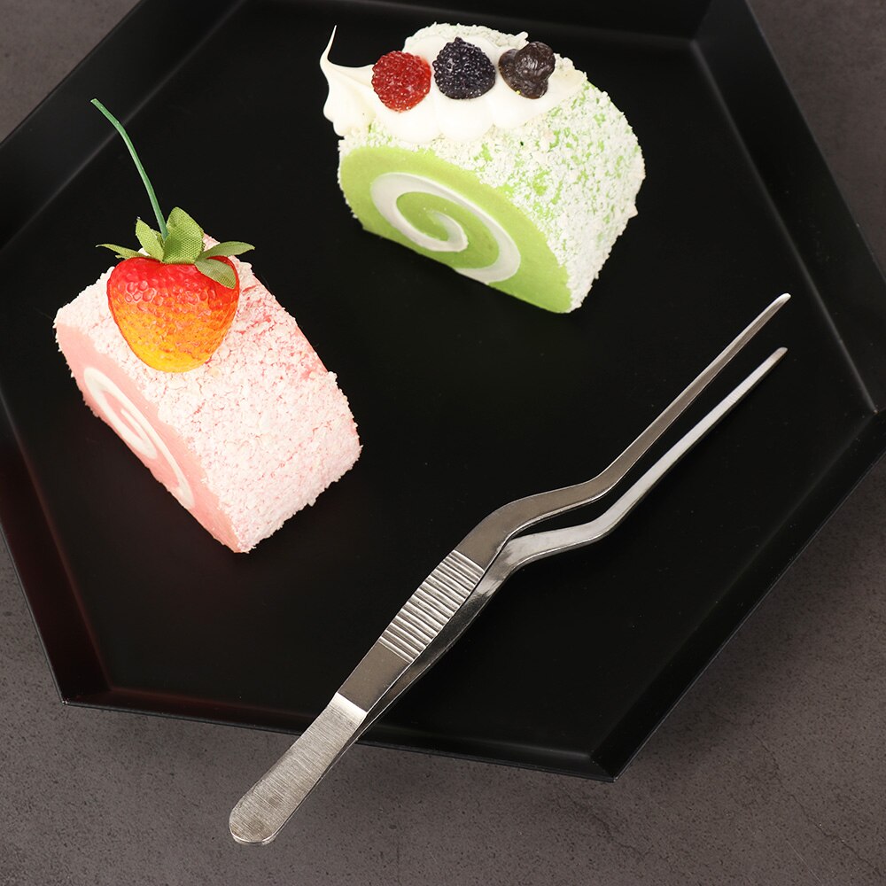 1PC Various Sizes Plating Chef Food MiniTweezer BBQ Clip Barbecue Tongs Serving Presentation Stainless Steel Offset Kitchen Tool