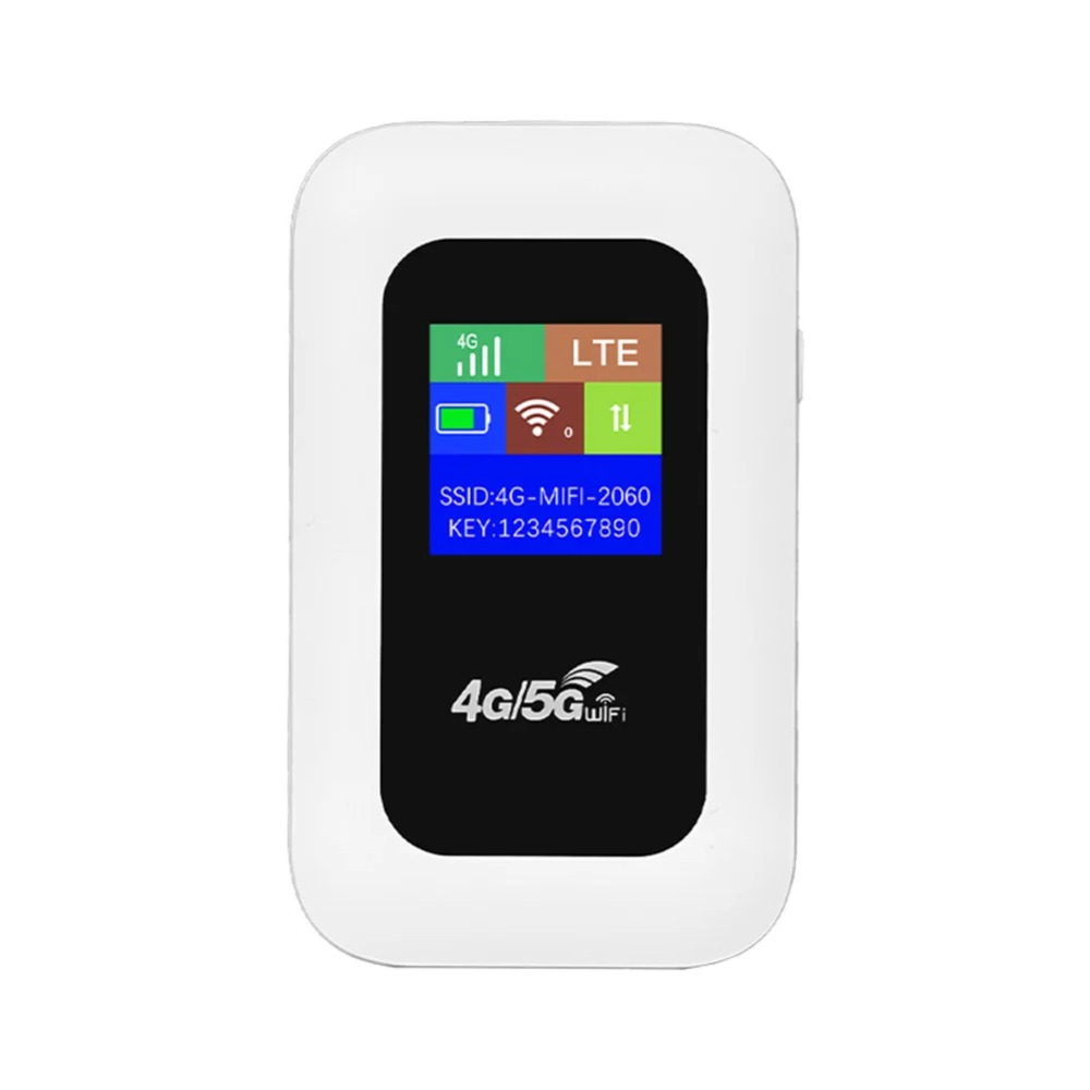 Router Hotspot 4G LTE 2100mAh 150Mbps Mini Kieszonkowy WiFi z Gniazdem Kart SIM Bezprzewodowy Router Internetowy: BIAŁY