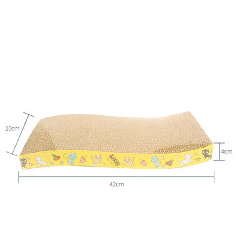 Big-size Cat Scratch Board 4 Shape Cat Toy Double-sided Durable Pet Scratcher Pad Bed Mat with Catnip Toy Claw Care: s-type