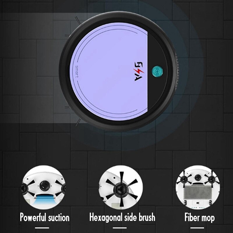 Rechargeable Smart Robot 4 in 1 3200Pa USB Auto Smart ing Robot UV Sterilizer Strong Suction er Vacuum Cleaners White