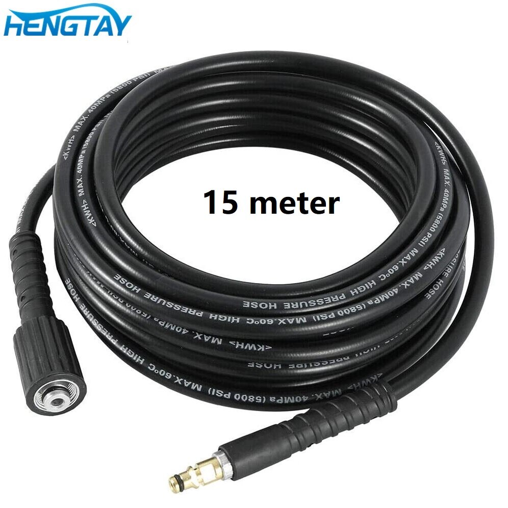 Hengtay 6M-15M High Pressure Hose Quick Connect System for Karcher K2-K7 M22*1.5*14mm/extension: M22 15m