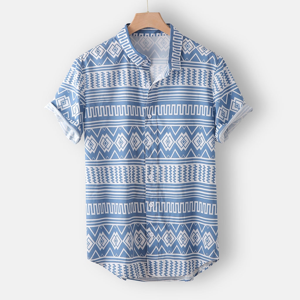 Mænd sommer lapel multi lomme ren kortærmet skjorte top bluse plus størrelse hawaiian camisa social masculina skjorter chemise homme