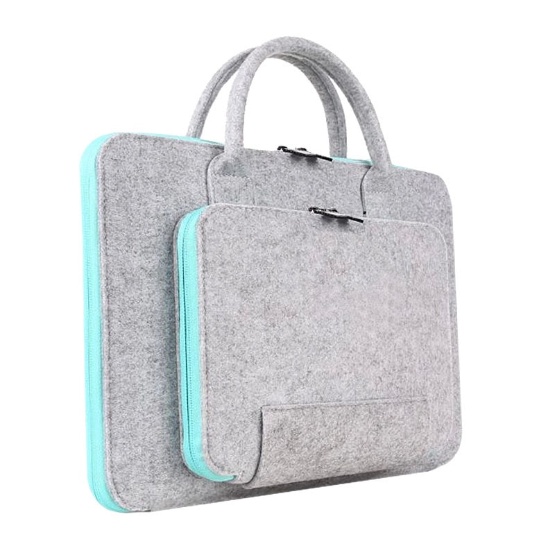 Laptop Bag 17.3" Wool Felt Laptop Bag Handbag 11 13 14 15.6" for MacBook Pro 16.1 for Lenovo Dell HP Asus Computer Bag Men Women