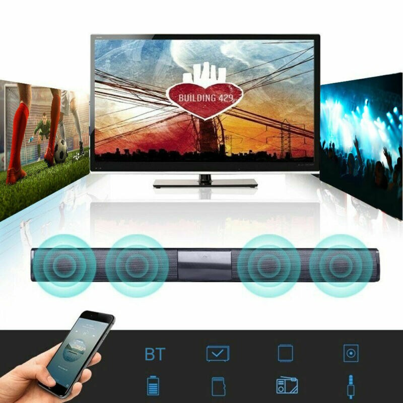 Draadloze Bluetooth Sound Bar Speaker Systeem TV Home Theater Soundbar Subwoofer 3D Stereo Surround Sound Draadloze Soundbar 3E29