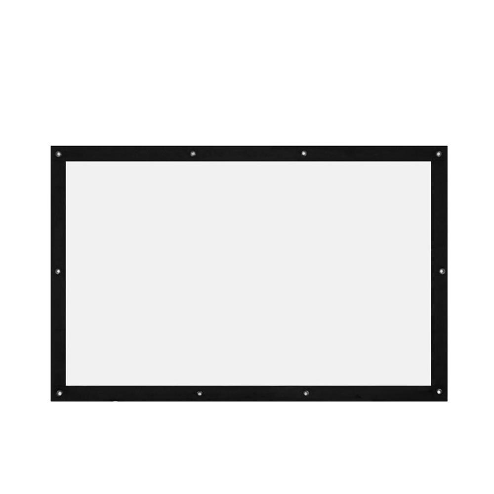 Pantalla para proyector de 50 pulgadas tela colgante de poliéster doblada para cine en casa, negocios, educación, escuela, pantalla de proyección plegada para juegos de TV