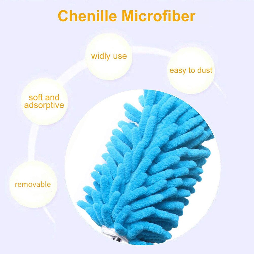 Soft Microfiber Duster Brush Dust Cleaner Static Anti Dust Brush Home Air-conditioner Furniture Cleaning Extendable Applicator