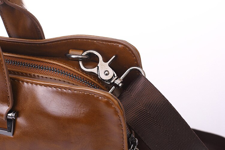 Klassieke Vrouw Mannen Aktetassen Lederen Business Office Computer Laptop Tassen Vintage Schouder Crossbody Tassen Voor Mannen