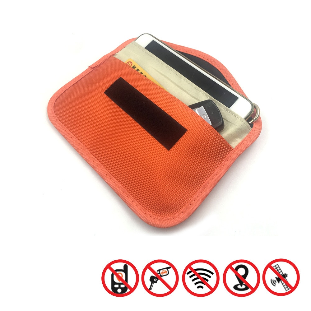 1pcs Signal Blocking Bag Car Fob Signal Blocker Faraday Bag Signal Blocking Bag Shielding Pouch Wallet Case for Car Key