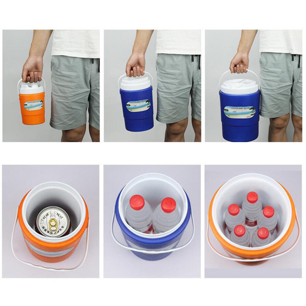 Insulated Camping Cooler Box Ice Bucket for Food Beverage Drinks Fruits Container, Ice Cool