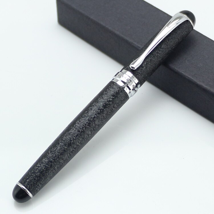 JINHAO 750 Pen Business & Writing Supplies Black Rough surface and silver Braod Nib Fountain Pen Without Pen Case