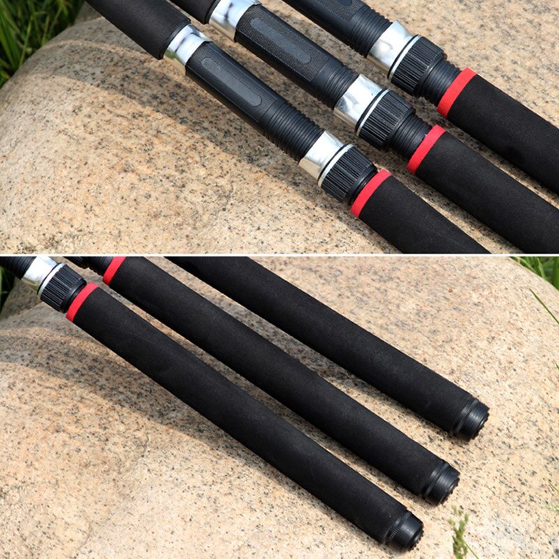 FRP Sea Fishing Rod Telescopic Saltwater Flexible Portable Anti-slip Grip Fishing Pole Freshwater Fish Equipment