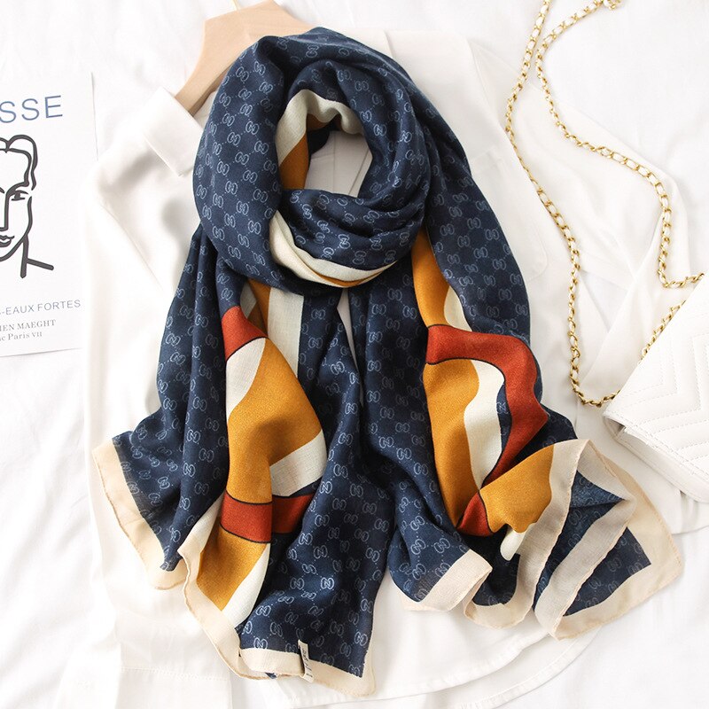 automne hiver femmes écharpe plage châle coton dame foulards bandana pashmina enveloppement hijab silencieux: 3